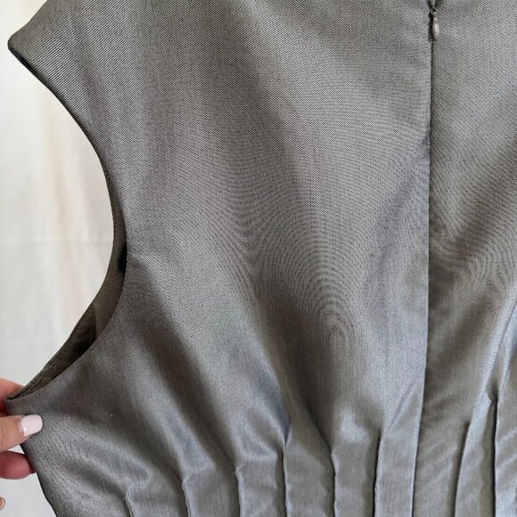 Calvin Klein Women's Plus 22W Silver Cinched Waist Dress - Picture 4 of 7